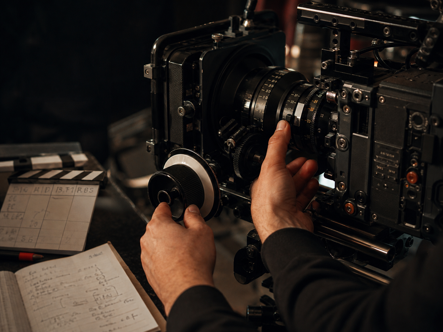 Film prodüksiyonunda kamera hazırlığını gösteren temsili görsel